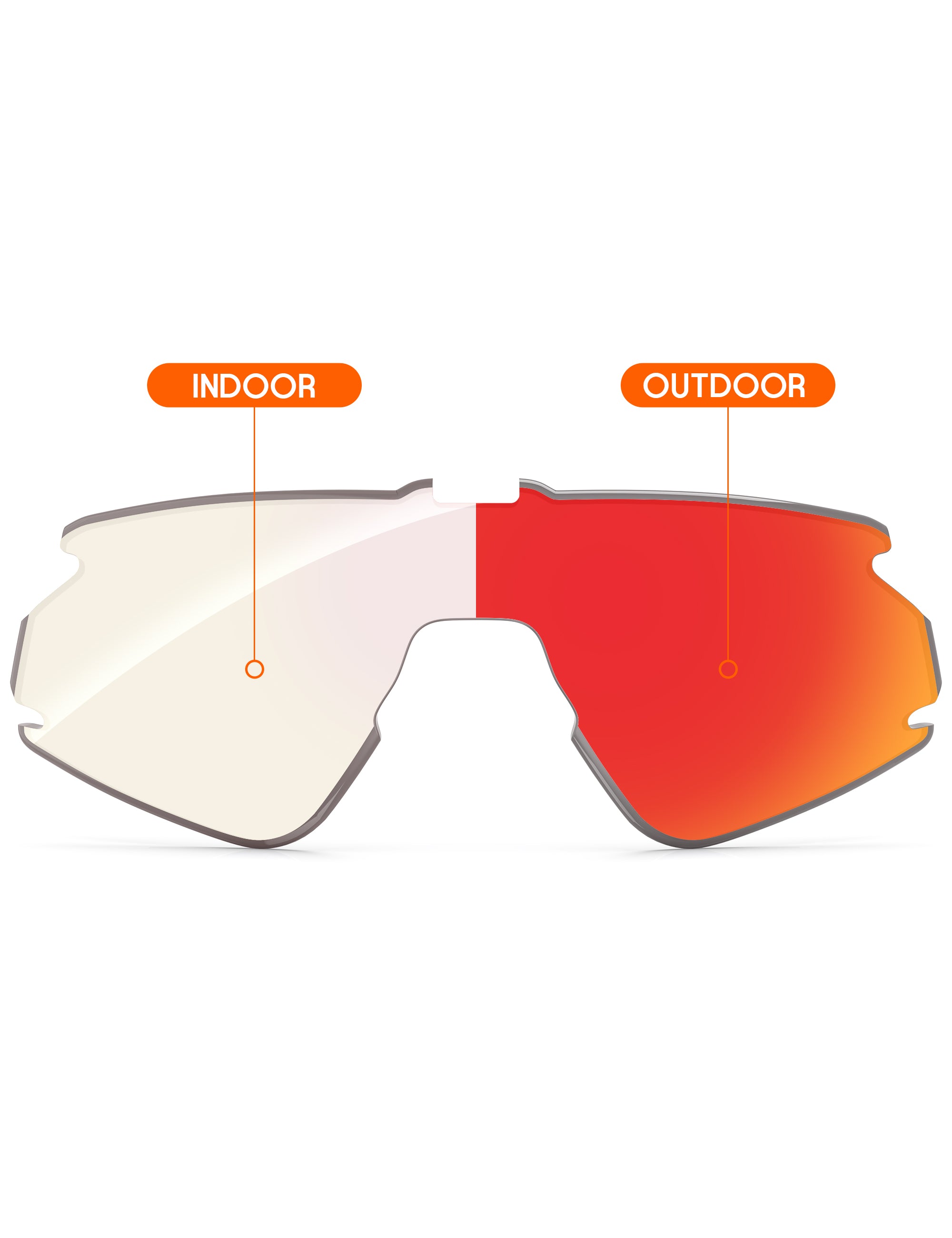 Fire Red FlashMirror™ Photochromic-Non-Polarized