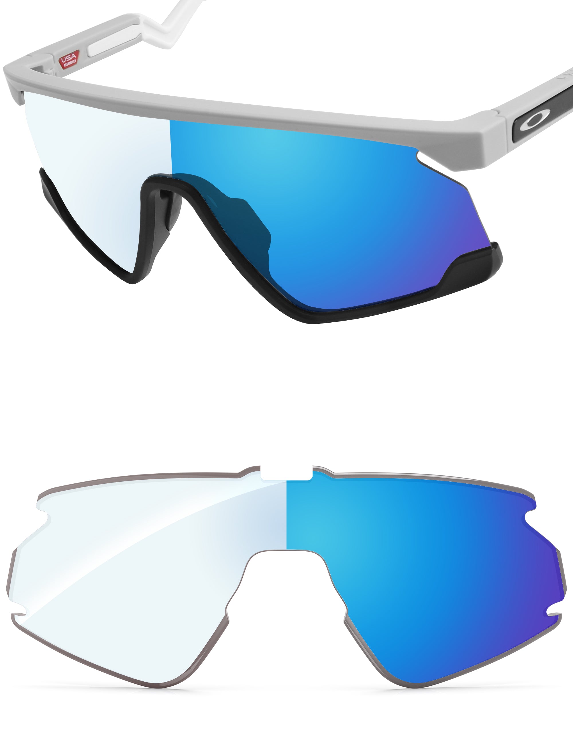 Sky Blue FlashMirror™ Photochromic-Non-Polarized