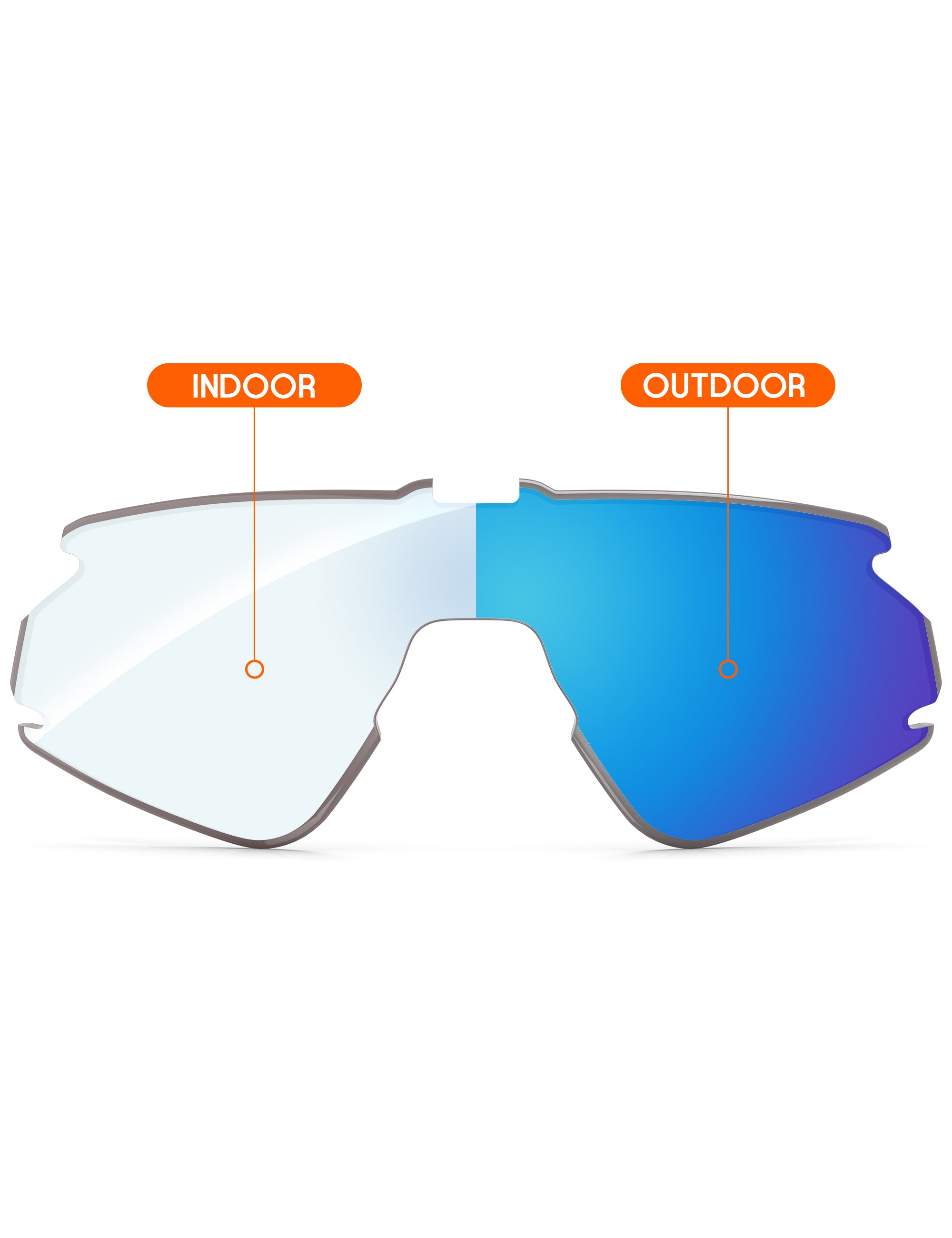 Sky Blue FlashMirror™ Photochromic-Non-Polarized