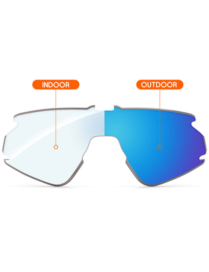 Sky Blue FlashMirror™ Photochromic-Non-Polarized