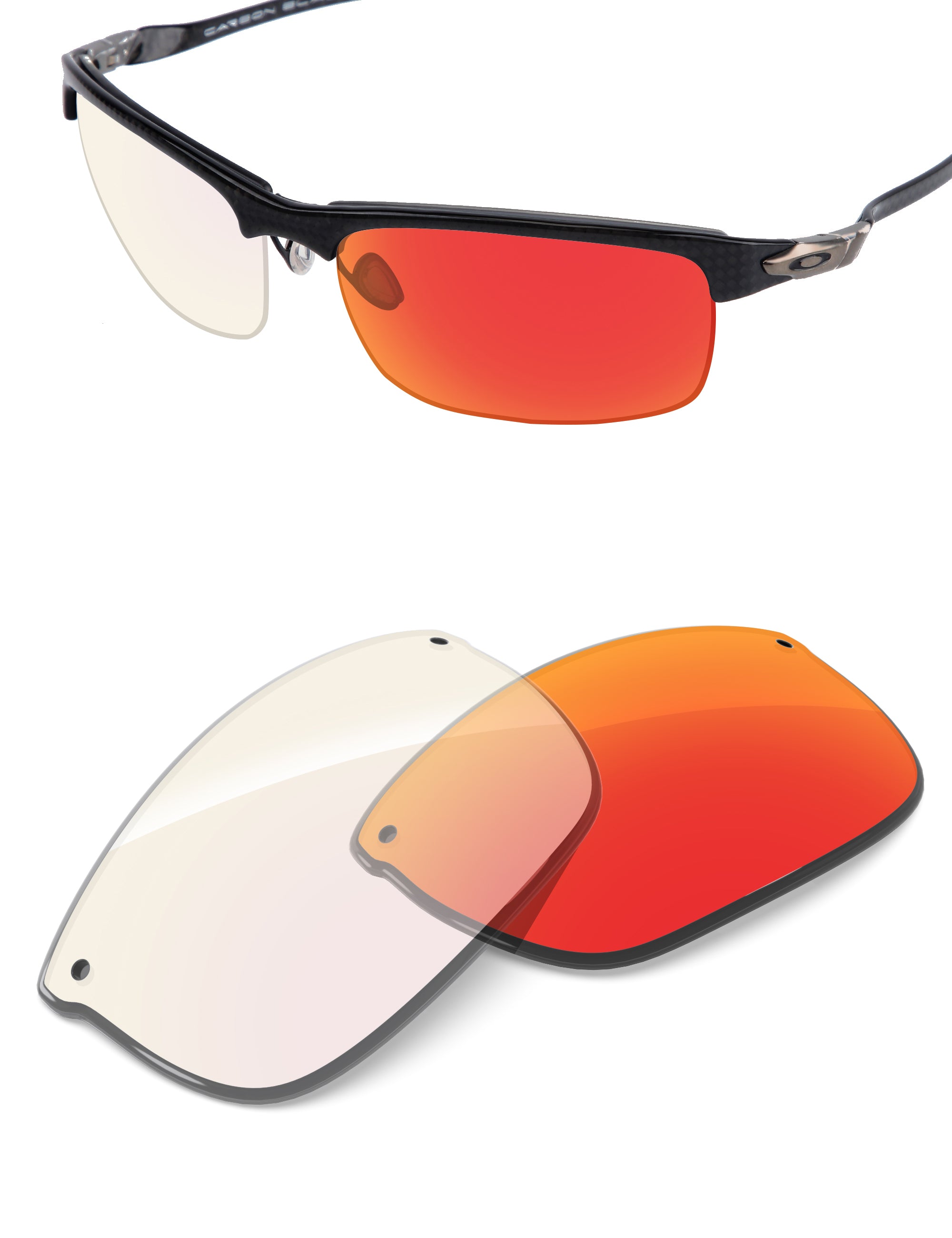 Fire Red FlashMirror™ Photochromic-Non-Polarized