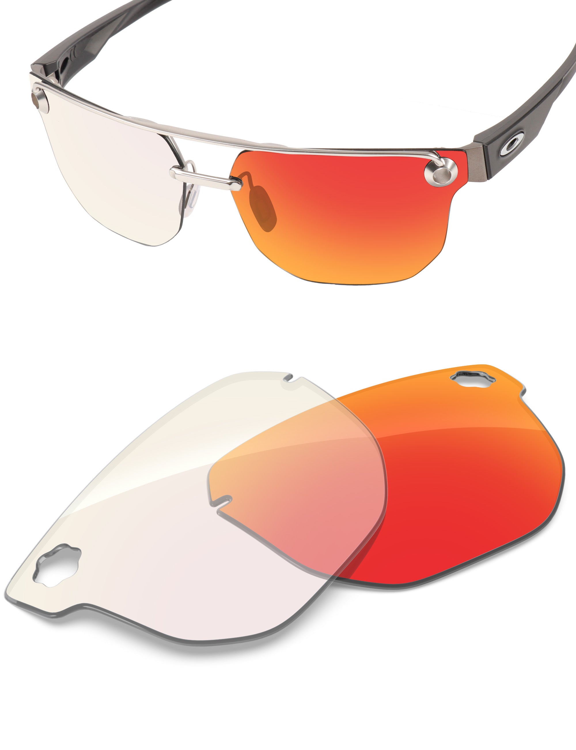 Fire Red FlashMirror™ Photochromic-Non-Polarized
