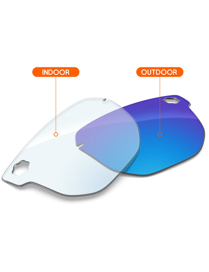 Sky Blue FlashMirror™ Photochromic-Non-Polarized