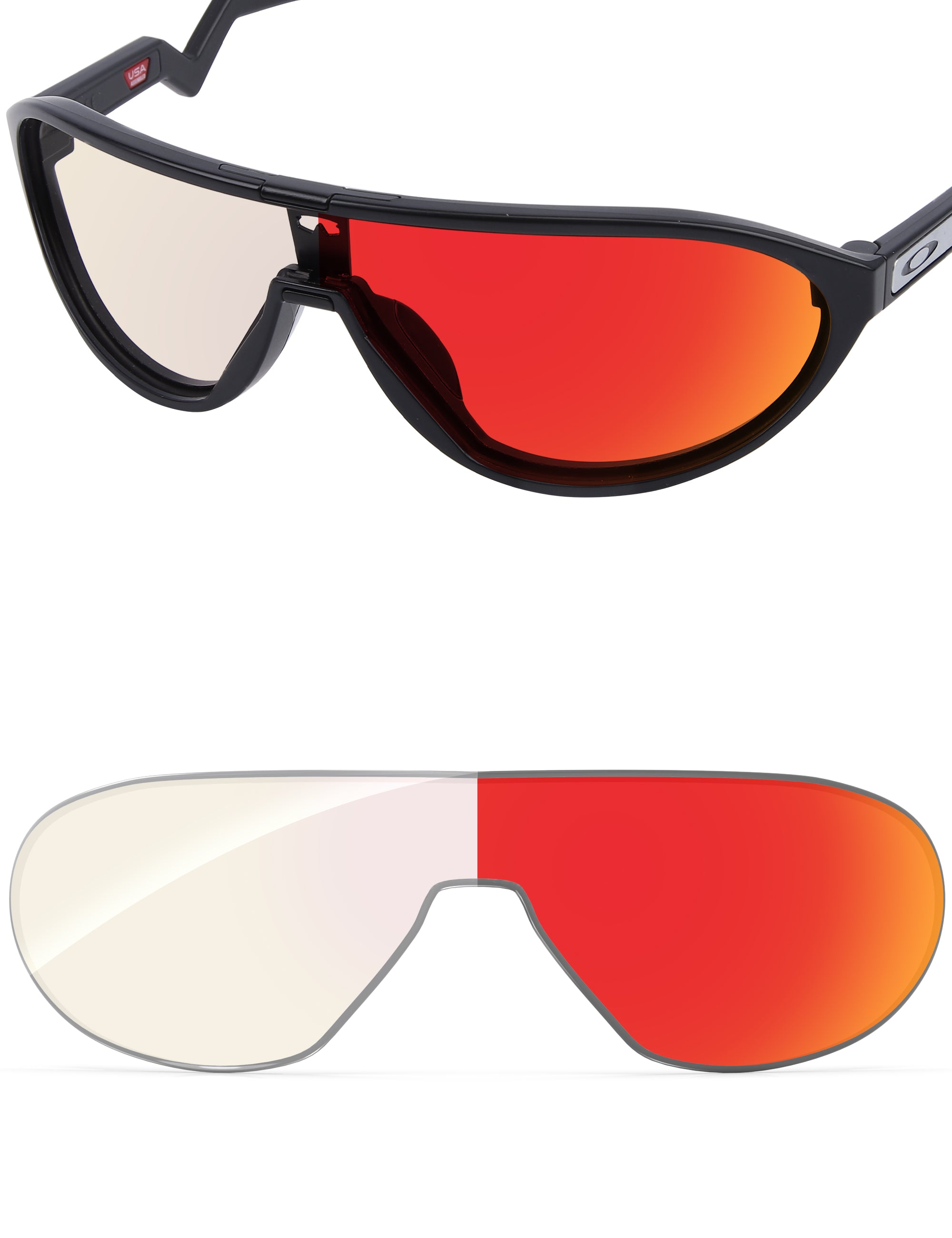 Fire Red FlashMirror™ Photochromic-Non-Polarized