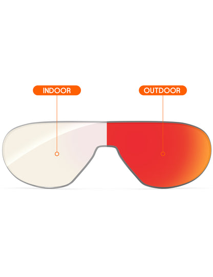 Fire Red FlashMirror™ Photochromic-Non-Polarized