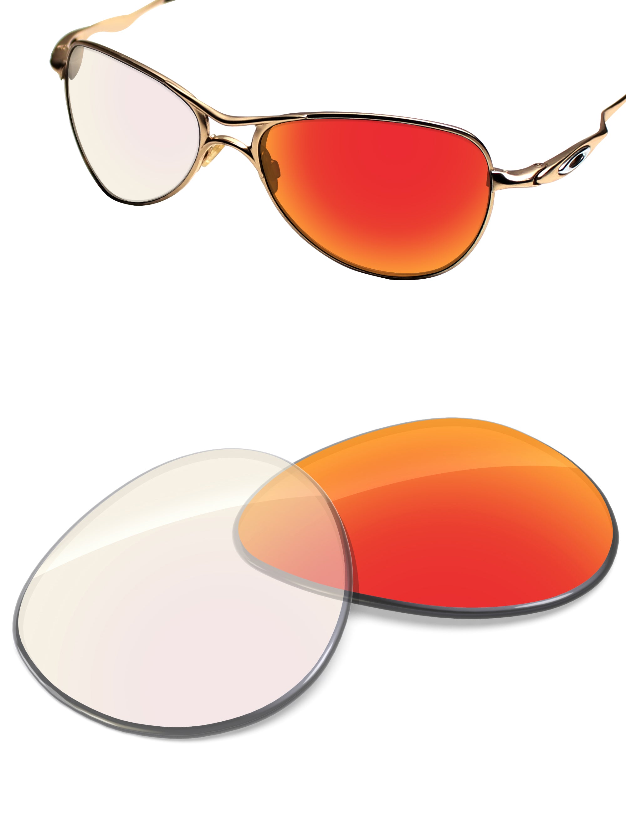 Fire Red FlashMirror™ Photochromic-Non-Polarized