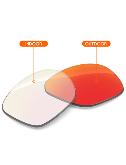 Fire Red FlashMirror™ Photochromic-Non-Polarized