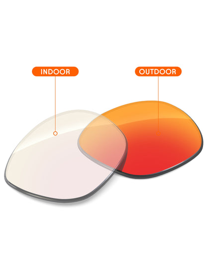 Fire Red FlashMirror™ Photochromic-Non-Polarized