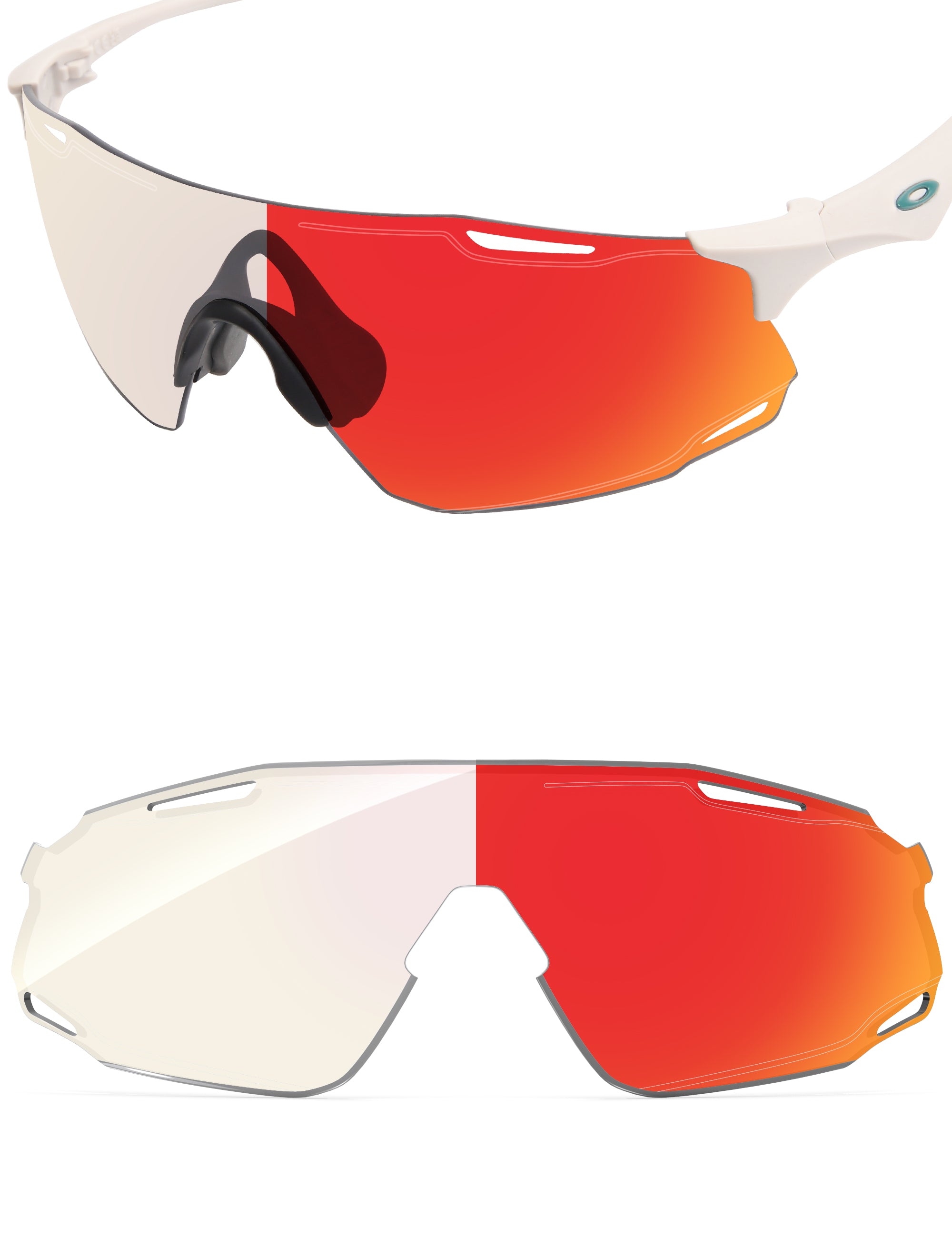 Fire Red FlashMirror™ Photochromic-Non-Polarized
