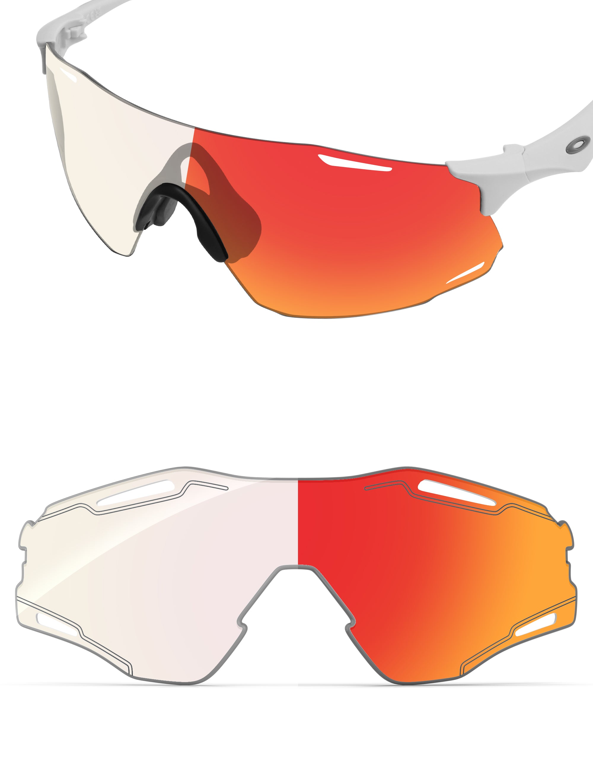 Fire Red FlashMirror™ Photochromic-Non-Polarized