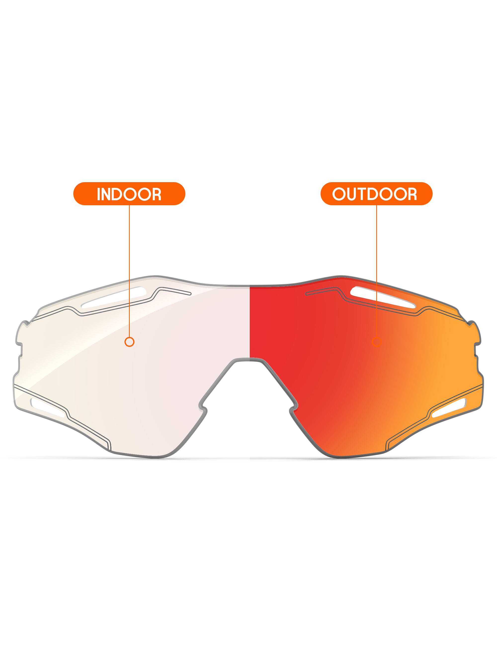 Fire Red FlashMirror™ Photochromic-Non-Polarized