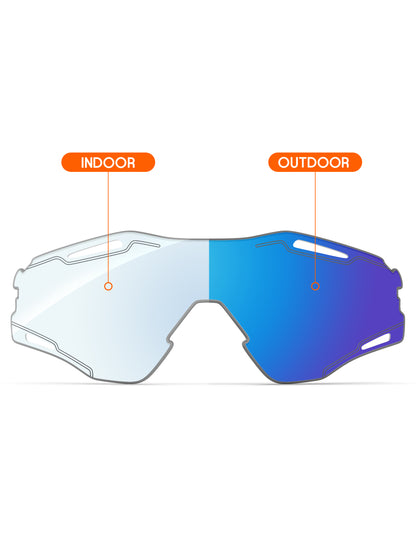 Sky Blue FlashMirror™ Photochromic-Non-Polarized