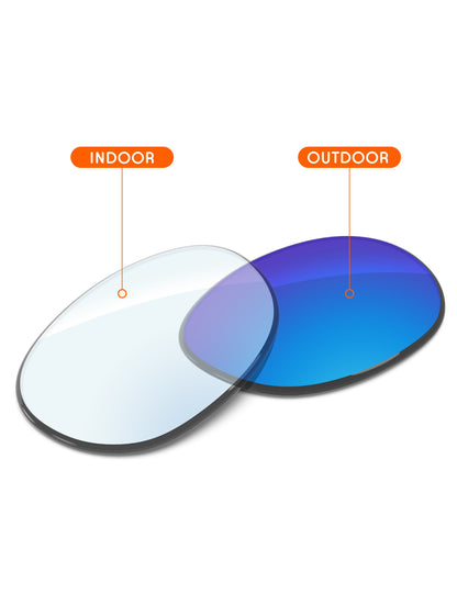 Sky Blue FlashMirror™ Photochromic-Non-Polarized