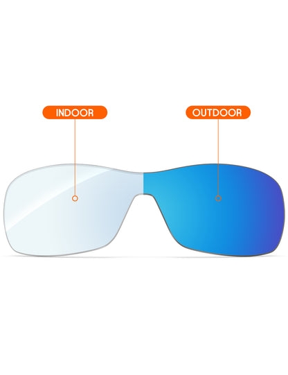 Sky Blue FlashMirror™ Photochromic-Non-Polarized
