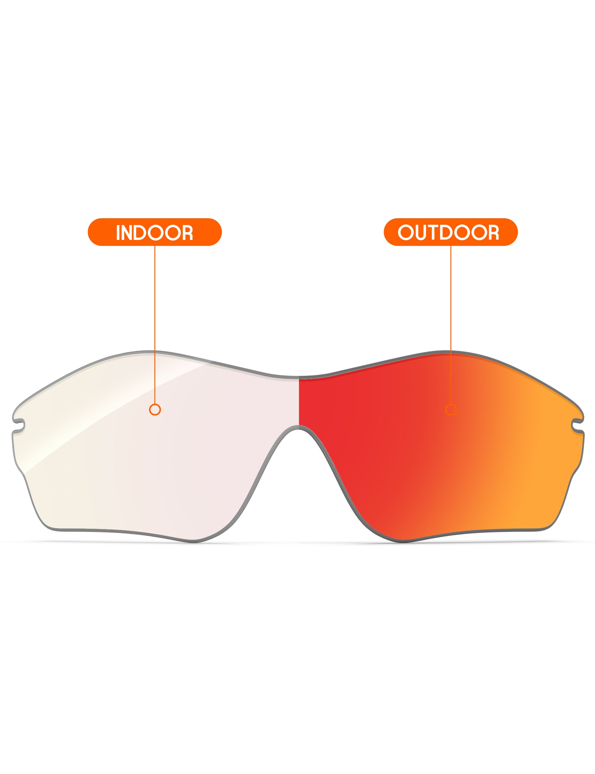 Fire Red FlashMirror™ Photochromic-Non-Polarized