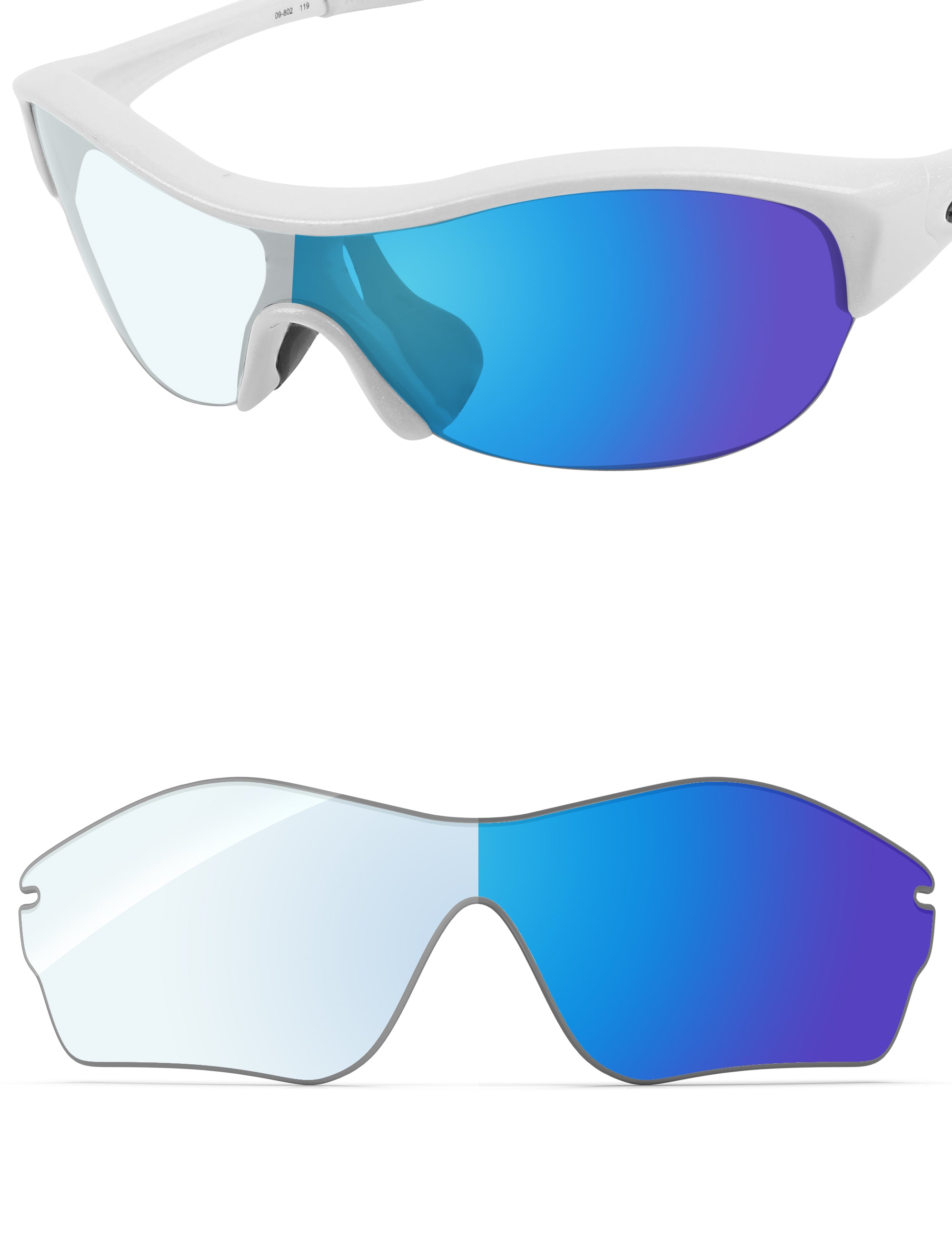 Sky Blue FlashMirror™ Photochromic-Non-Polarized