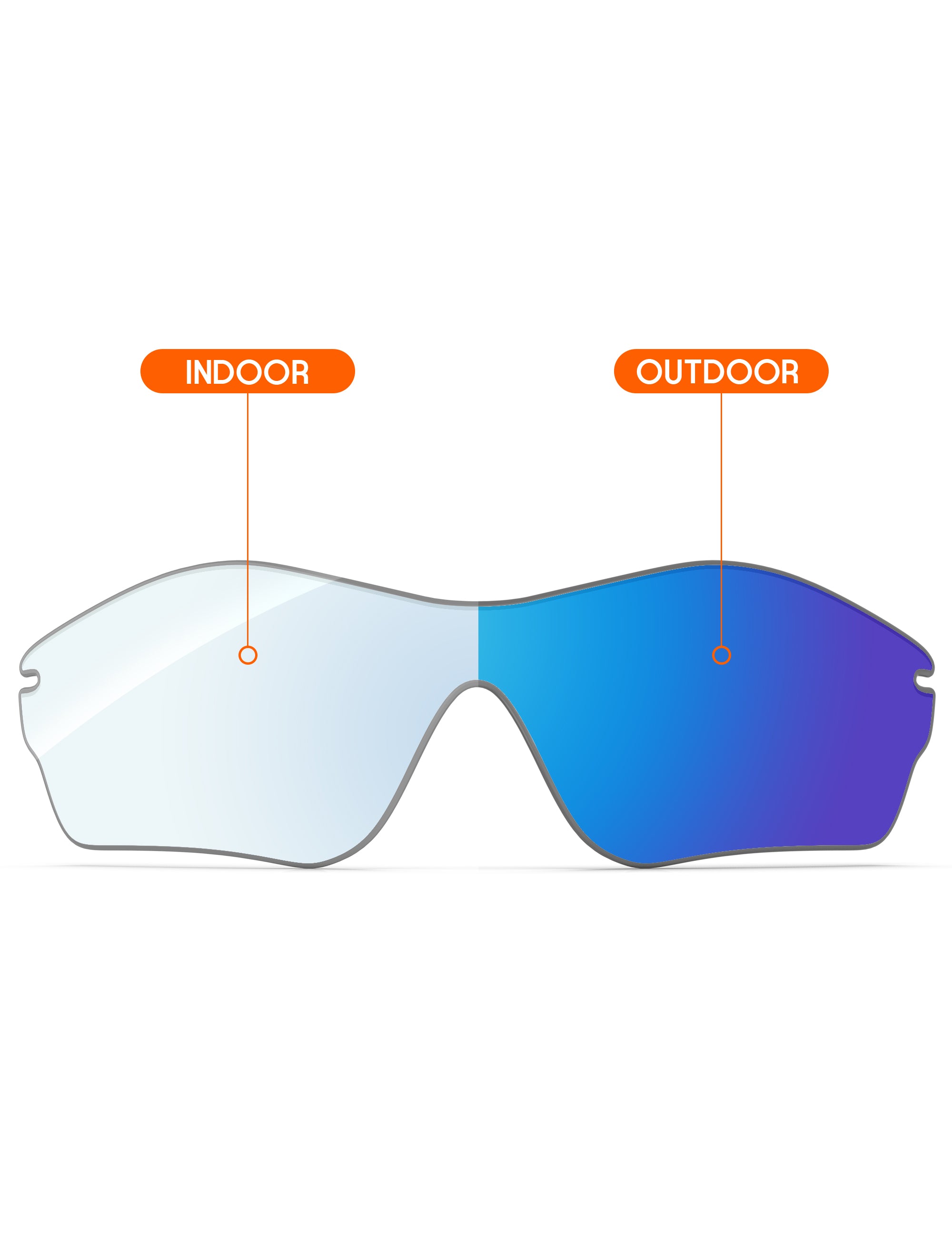 Sky Blue FlashMirror™ Photochromic-Non-Polarized