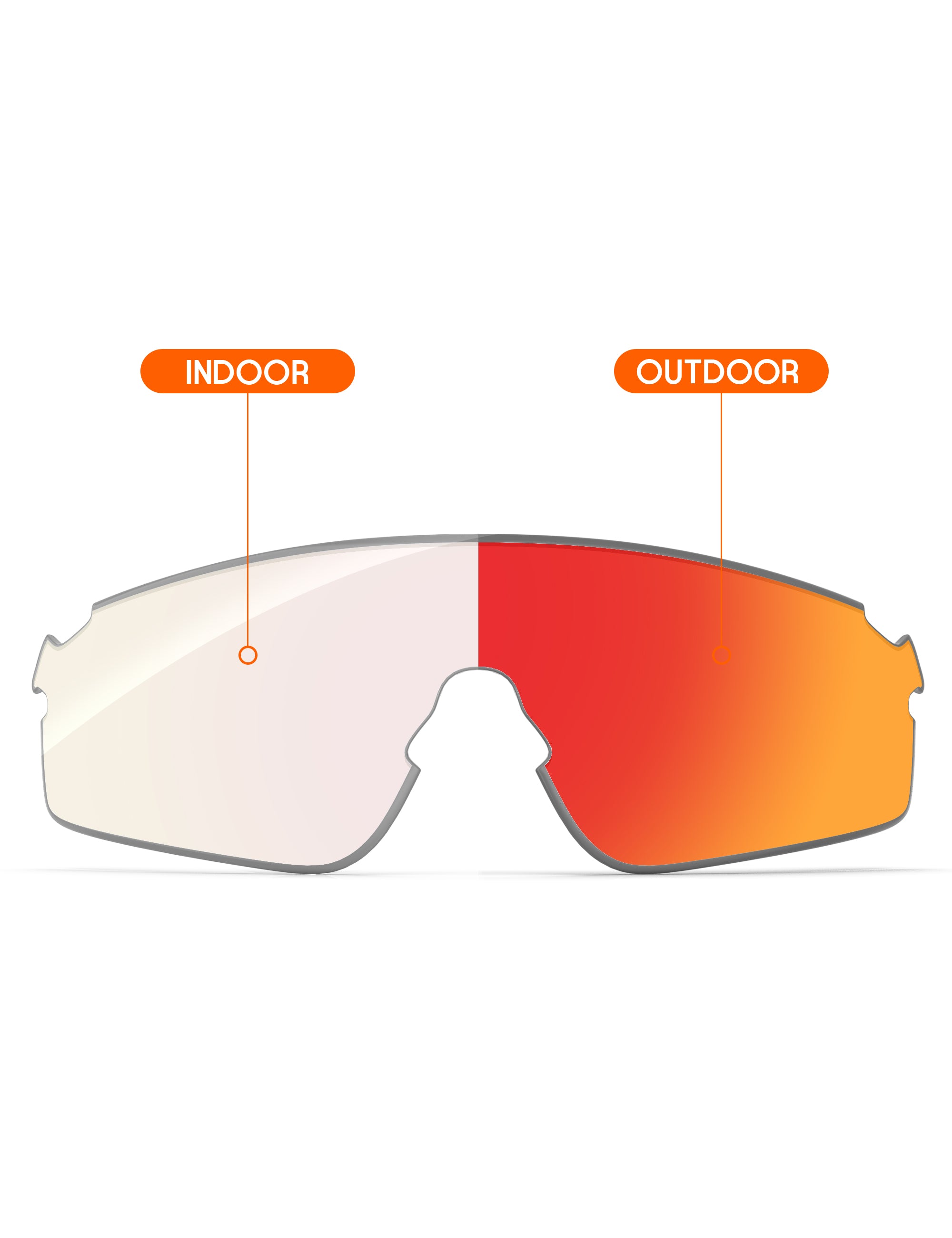 Fire Red FlashMirror™ Photochromic-Non-Polarized