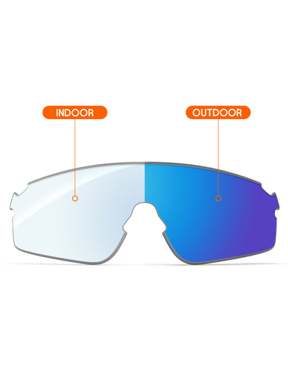 Sky Blue FlashMirror™ Photochromic-Non-Polarized