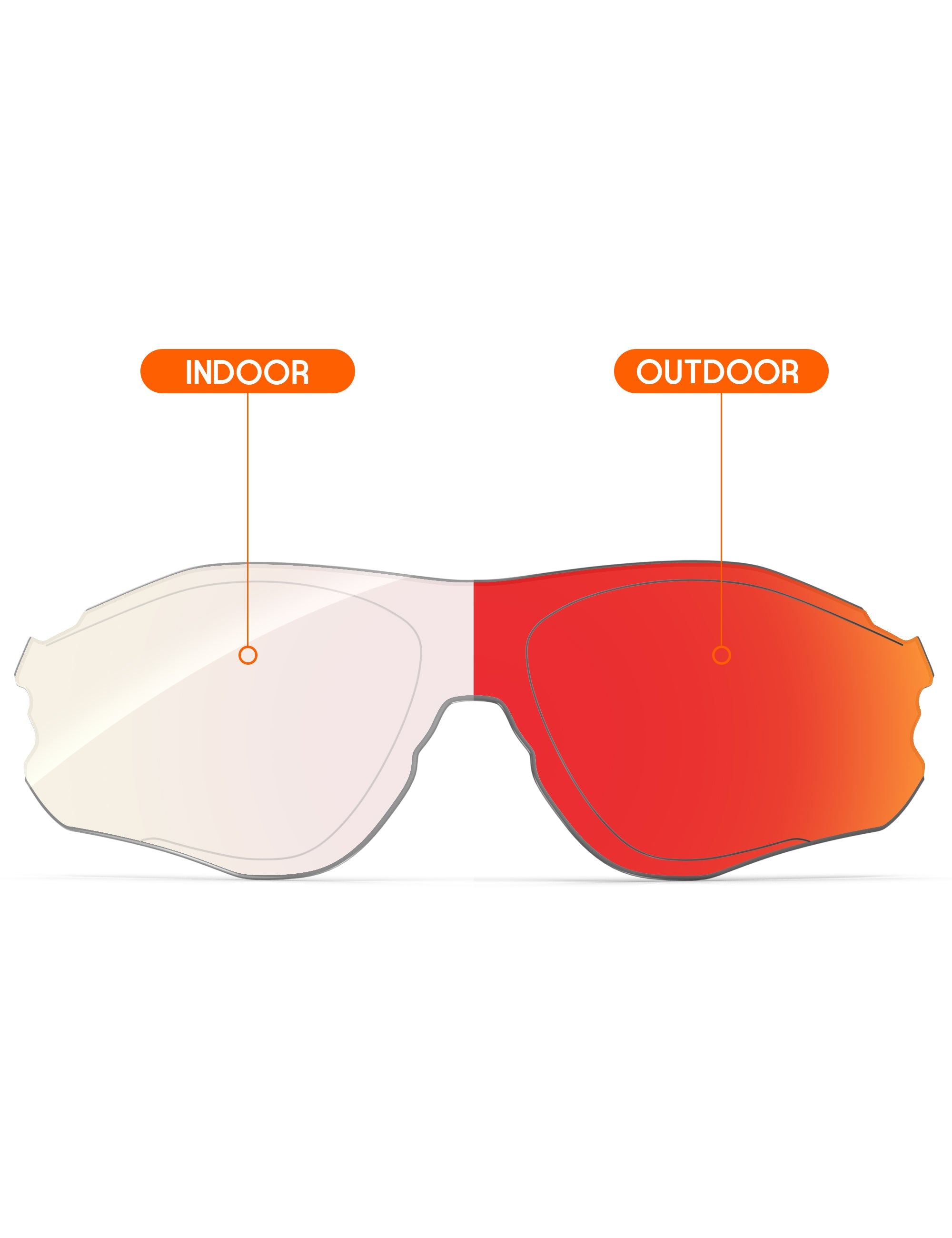 Fire Red FlashMirror™ Photochromic-Non-Polarized