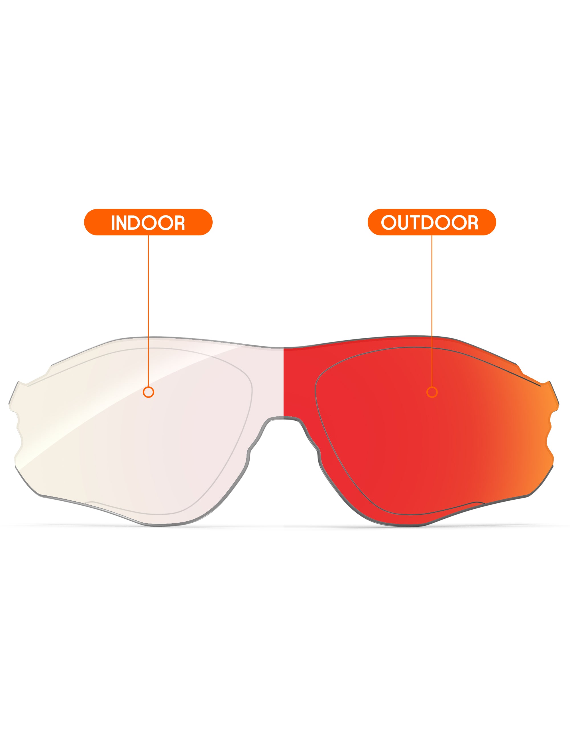 Fire Red FlashMirror™ Photochromic-Non-Polarized