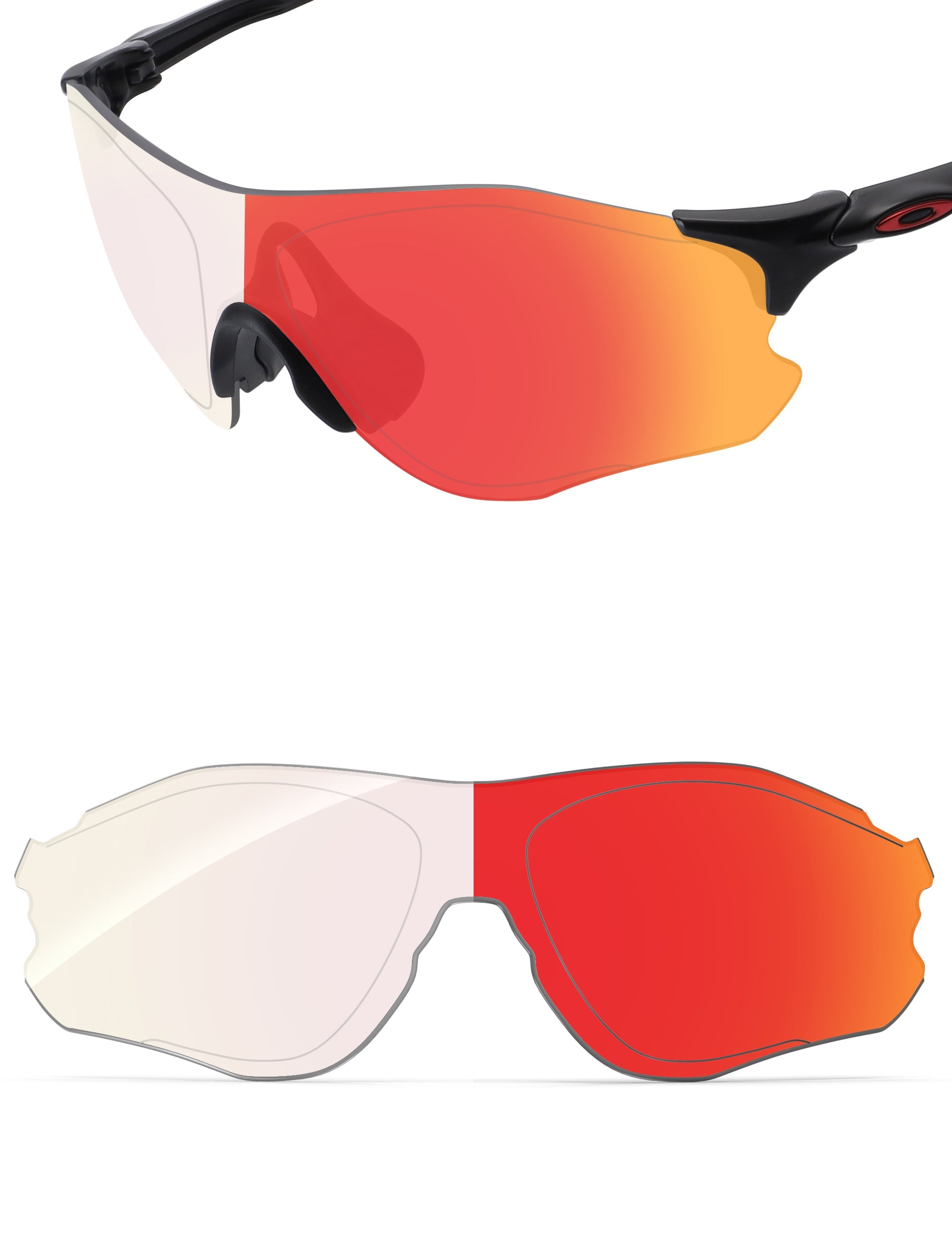 Fire Red FlashMirror™ Photochromic-Non-Polarized
