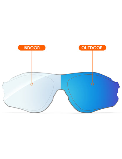 Sky Blue FlashMirror™ Photochromic-Non-Polarized