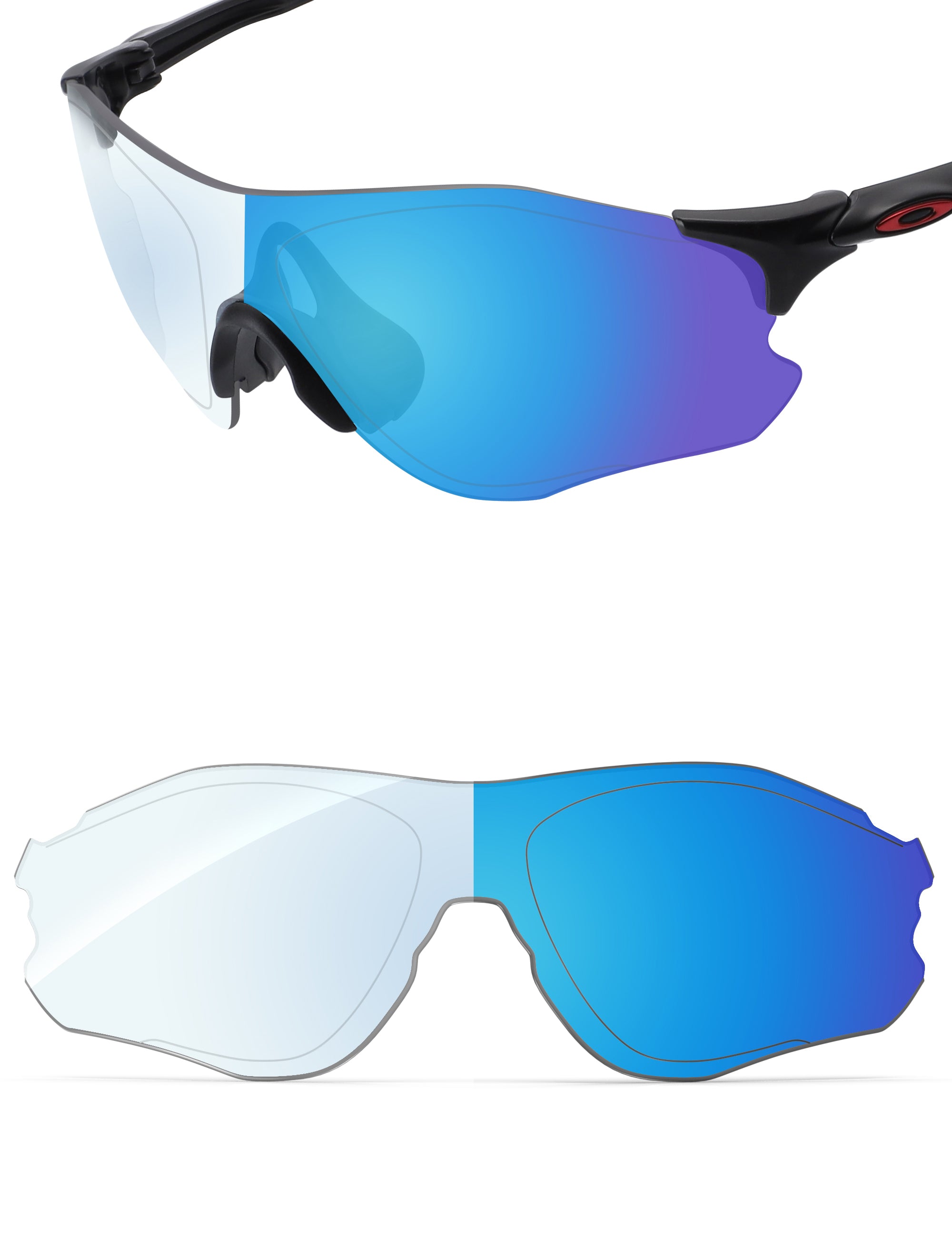 Sky Blue FlashMirror™ Photochromic-Non-Polarized