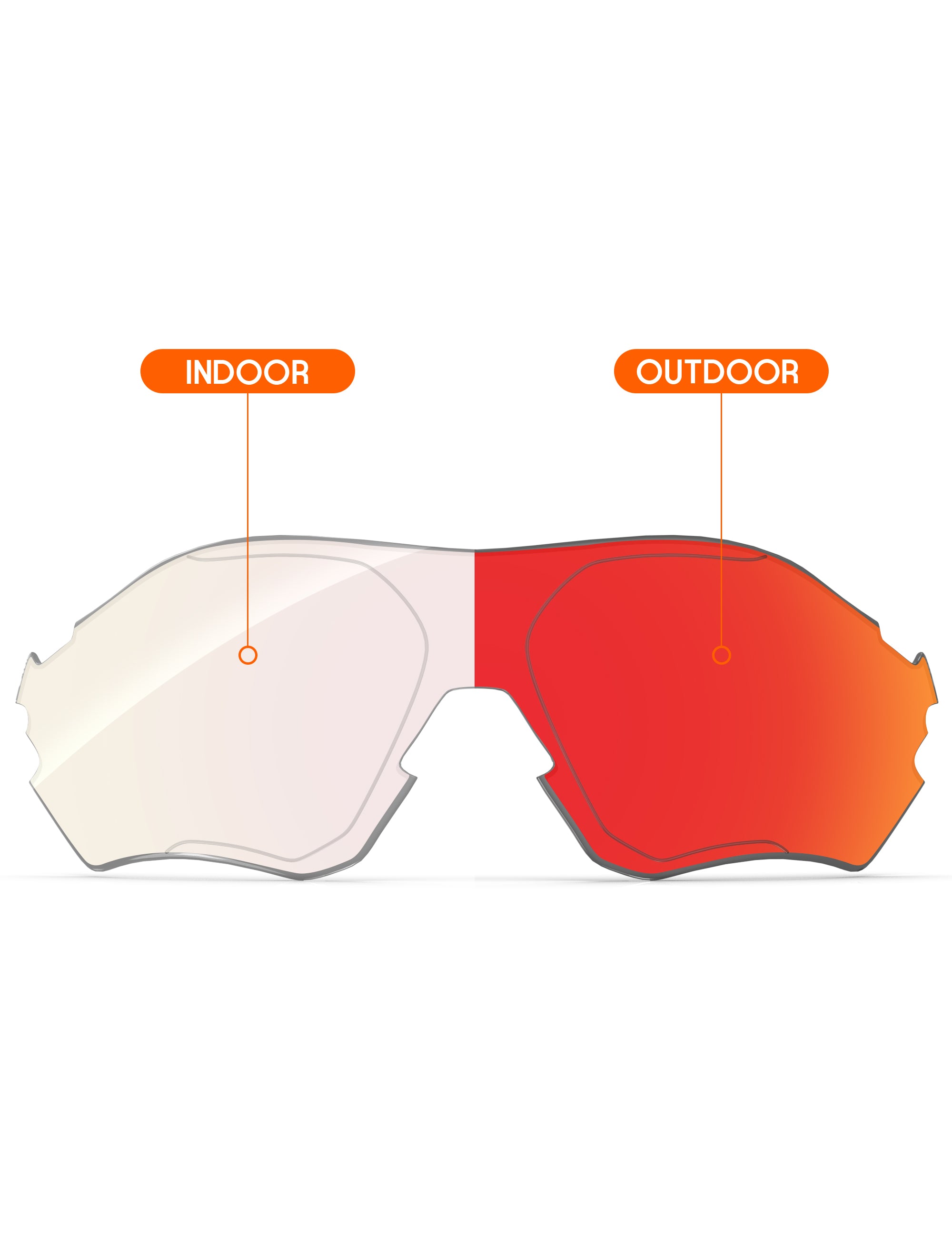 Fire Red FlashMirror™ Photochromic-Non-Polarized