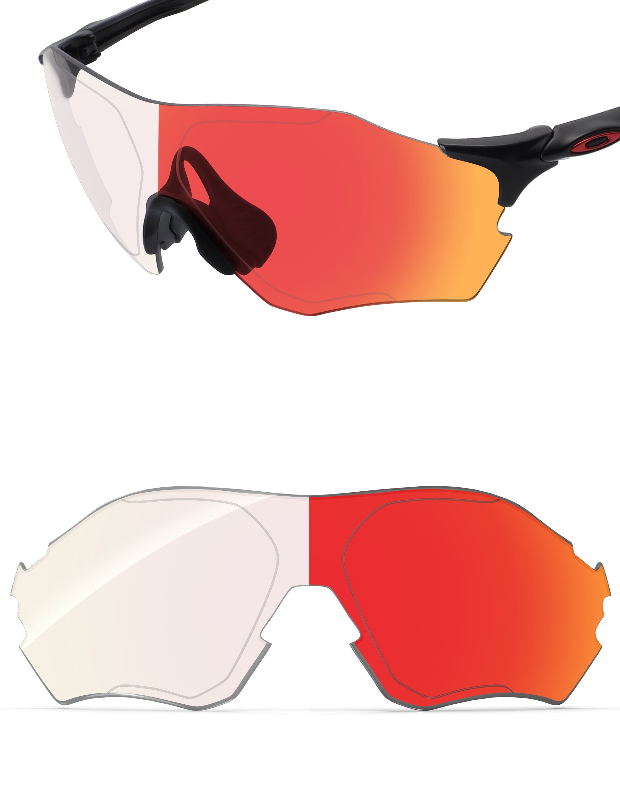 Fire Red FlashMirror™ Photochromic-Non-Polarized