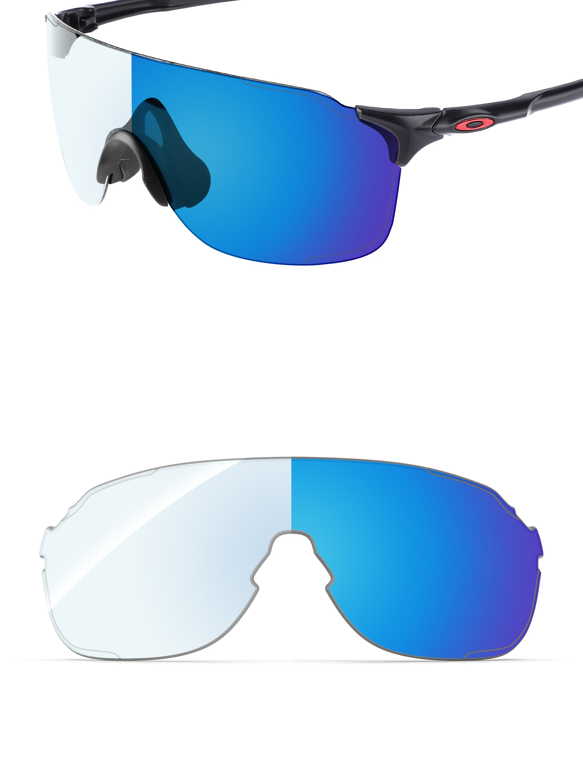 Sky Blue FlashMirror™ Photochromic-Non-Polarized