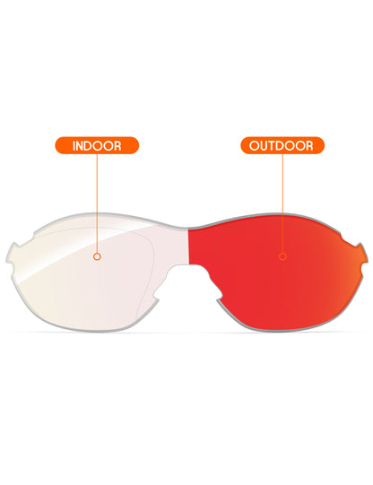 Fire Red FlashMirror™ Photochromic-Non-Polarized