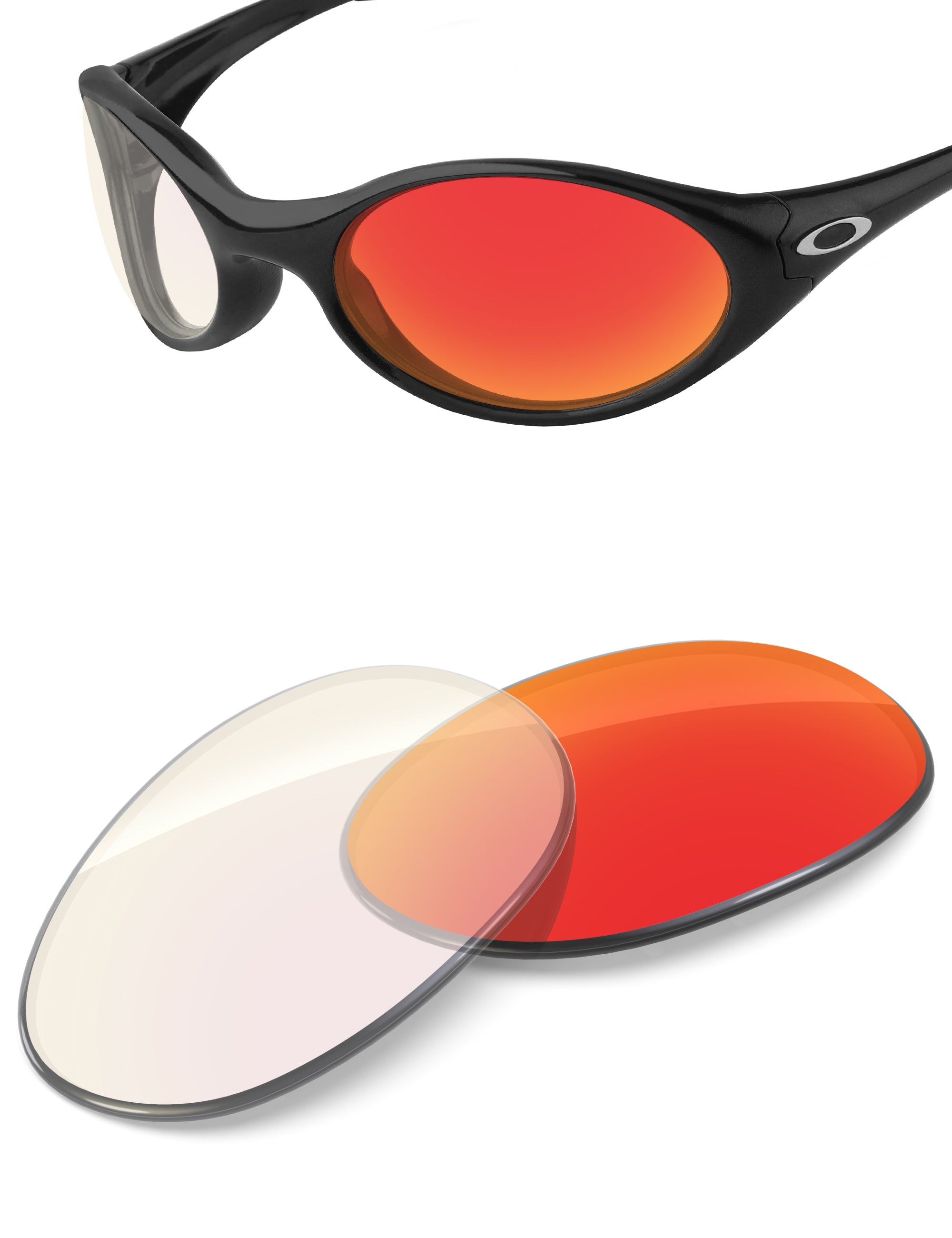 Fire Red FlashMirror™ Photochromic-Non-Polarized