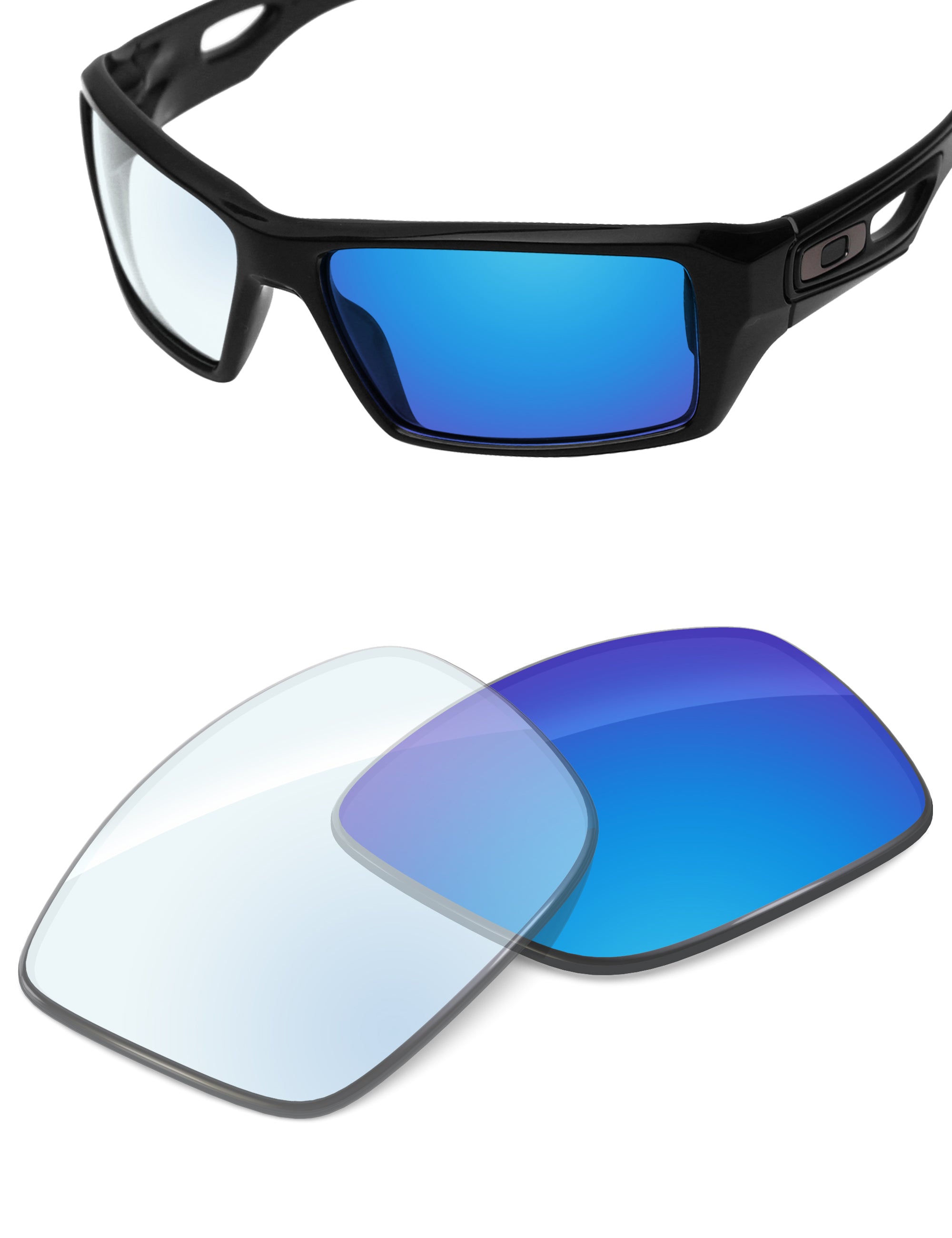 Sky Blue FlashMirror™ Photochromic-Non-Polarized