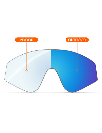 Sky Blue FlashMirror™ Photochromic-Non-Polarized