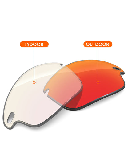 Fire Red FlashMirror™ Photochromic-Non-Polarized