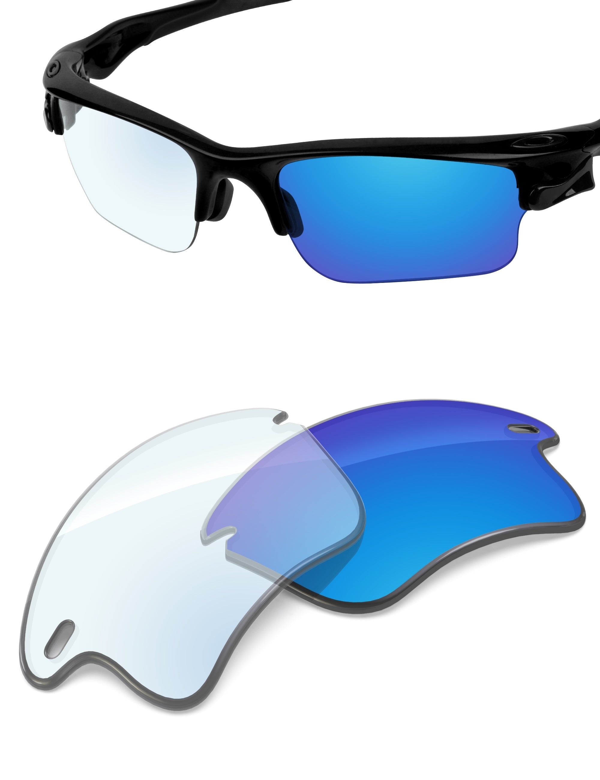 Sky Blue FlashMirror™ Photochromic-Non-Polarized