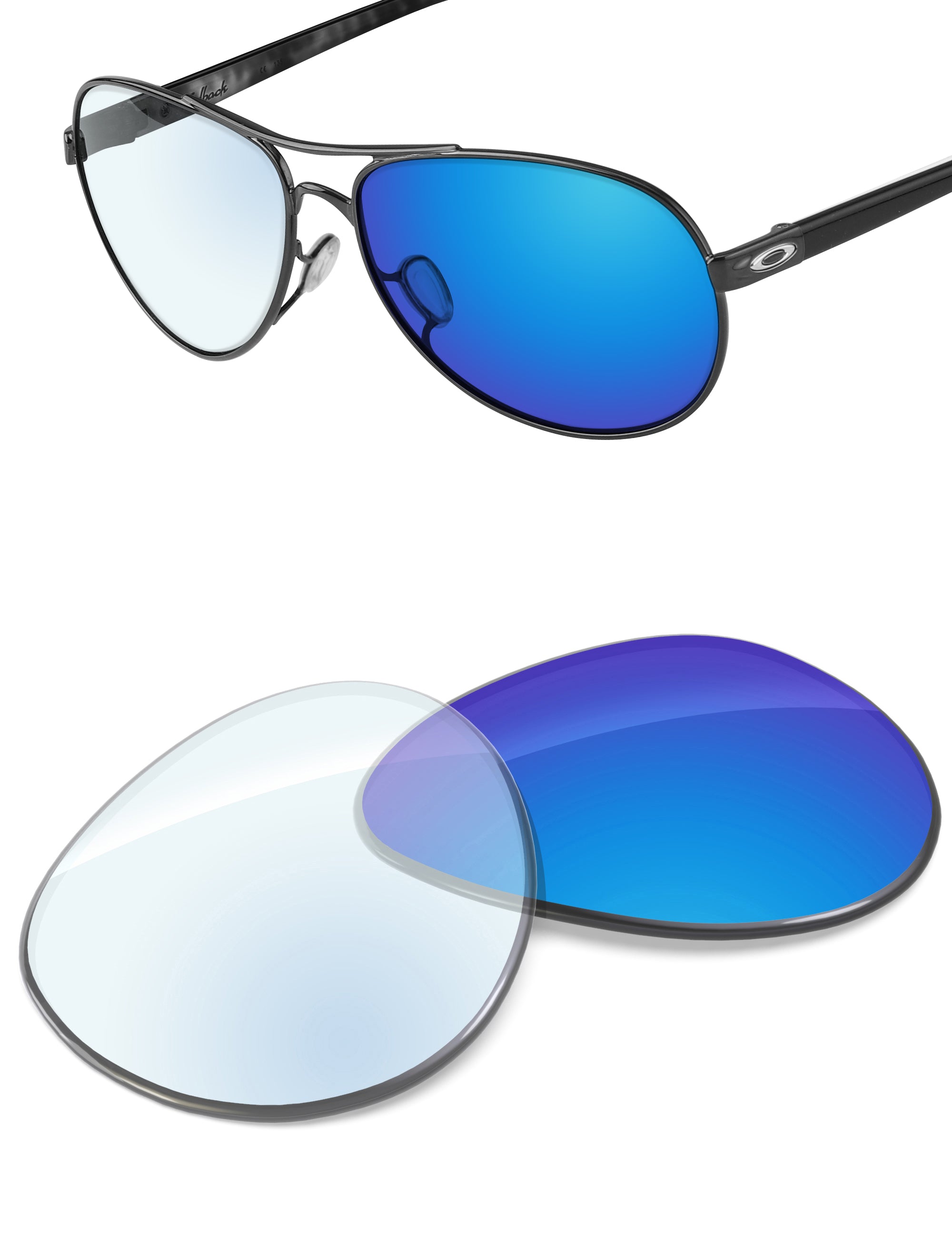 Sky Blue FlashMirror™ Photochromic-Non-Polarized