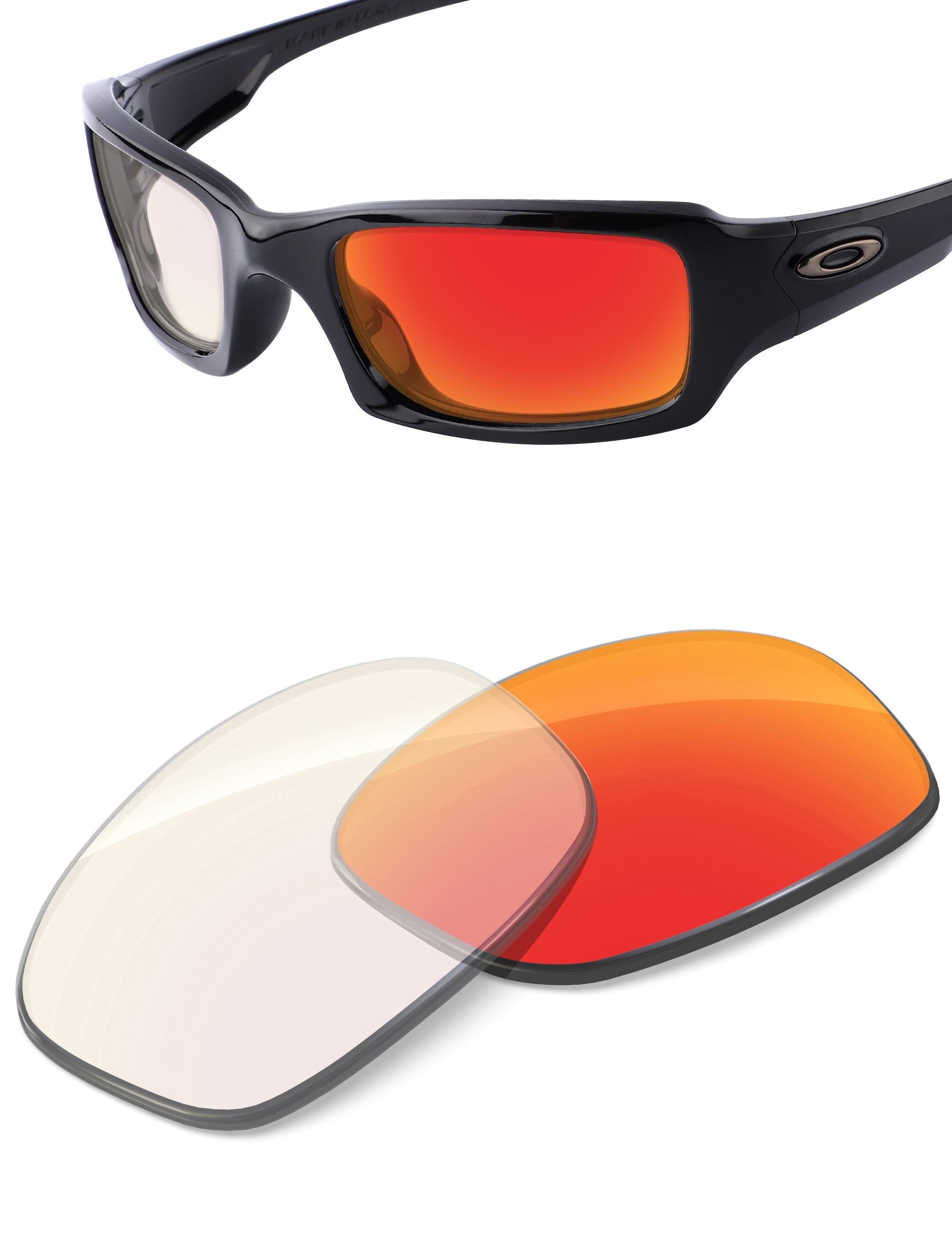 Fire Red FlashMirror™ Photochromic-Non-Polarized