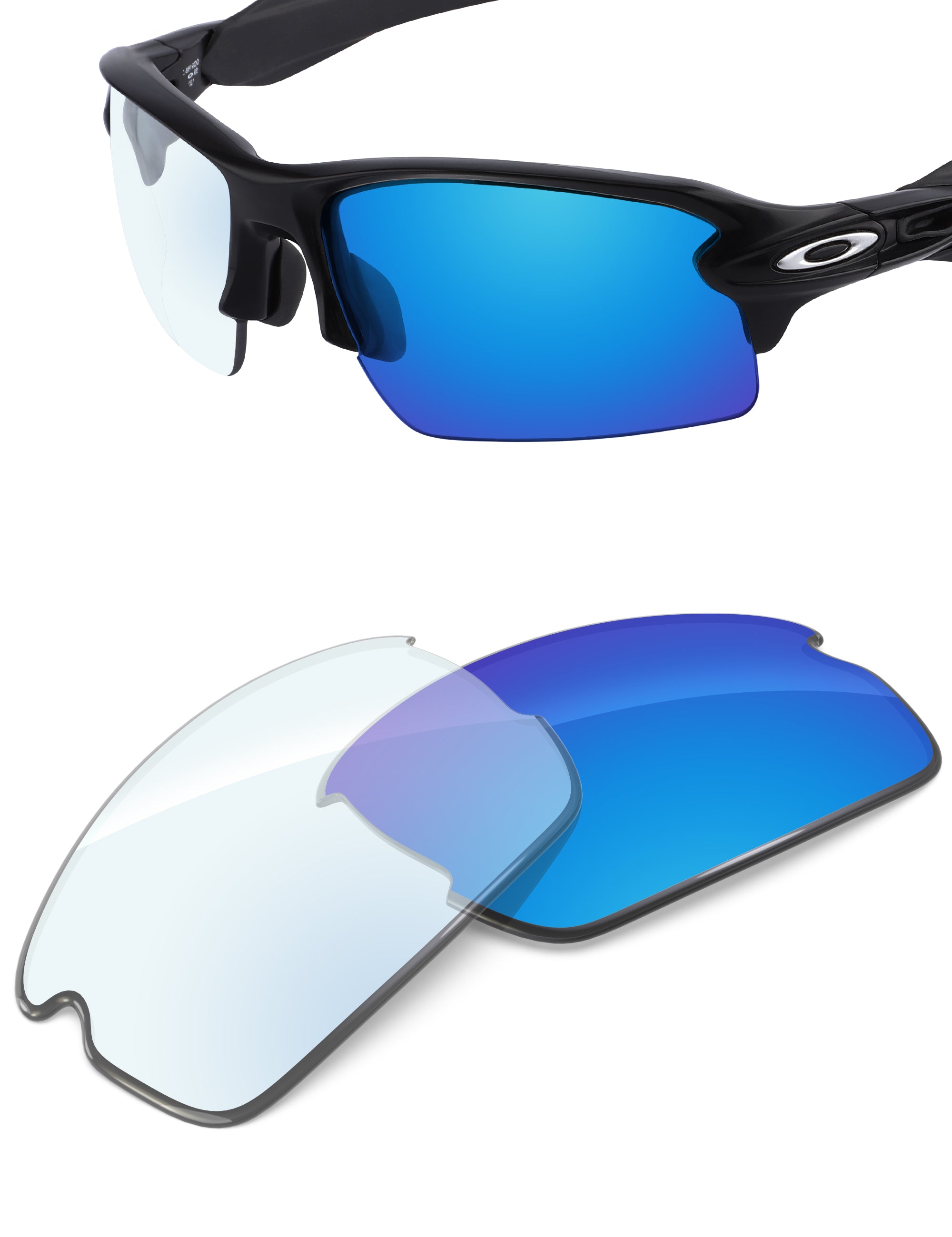 Sky Blue FlashMirror™ Photochromic-Non-Polarized