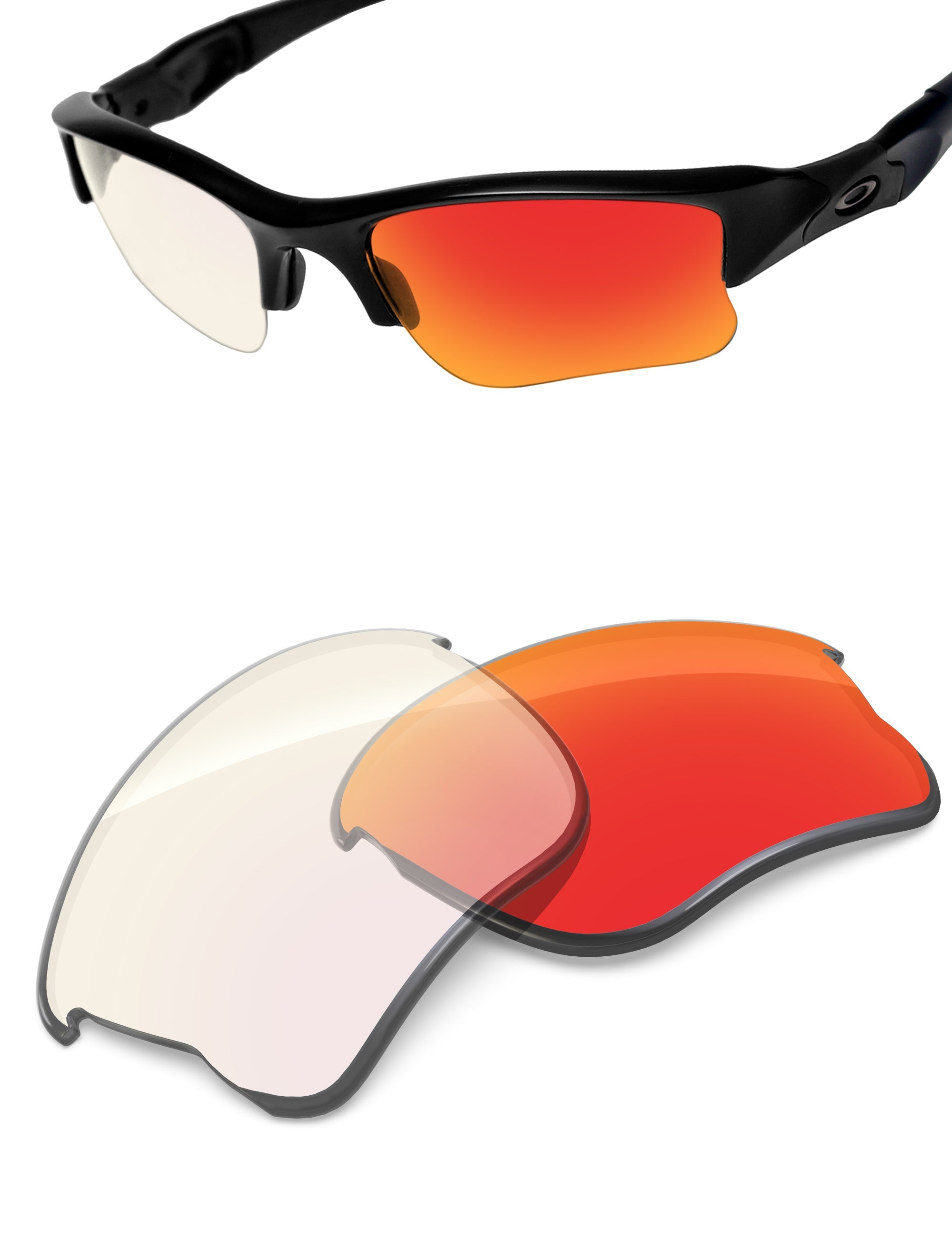 Fire Red FlashMirror™ Photochromic-Non-Polarized