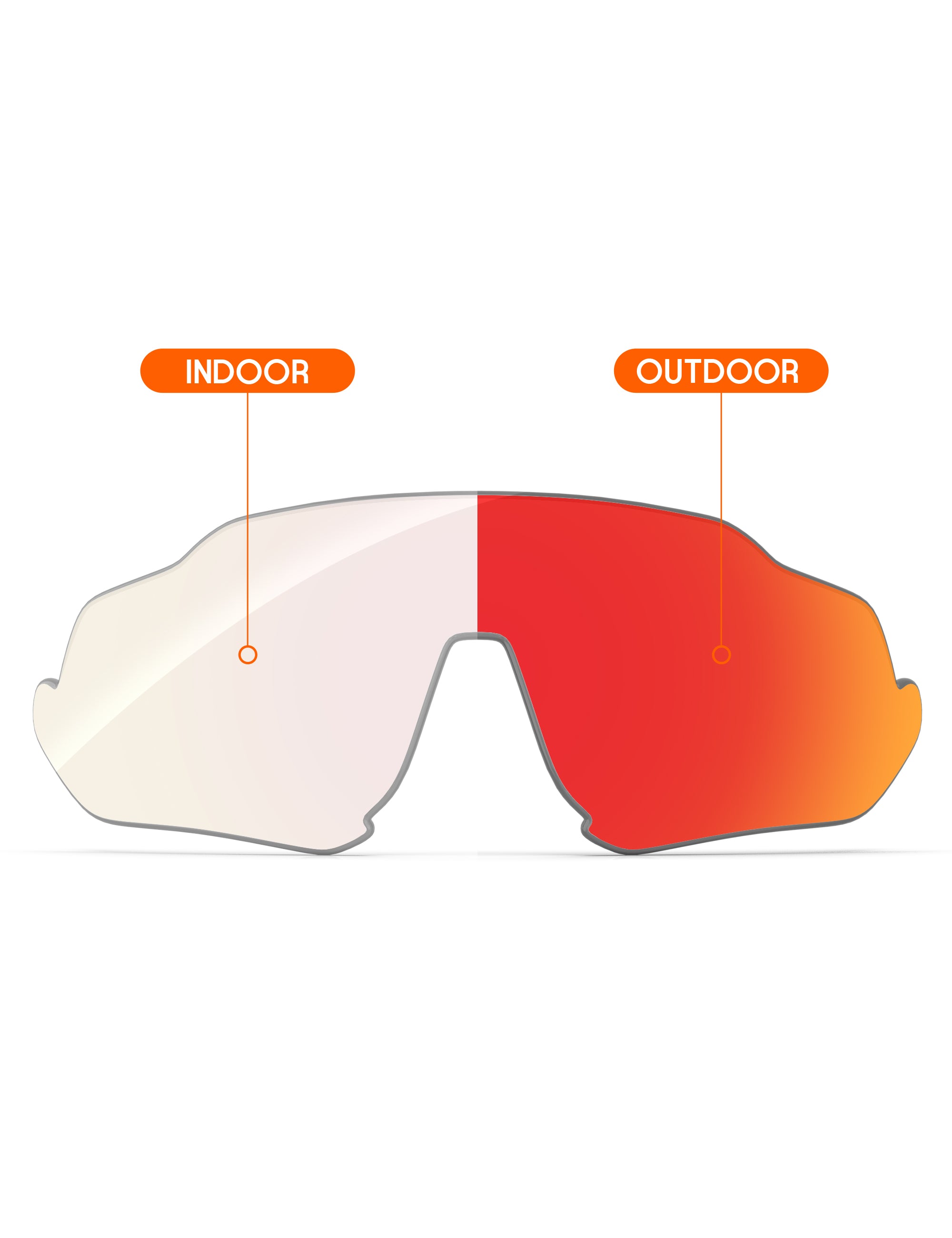 Fire Red FlashMirror™ Photochromic-Non-Polarized