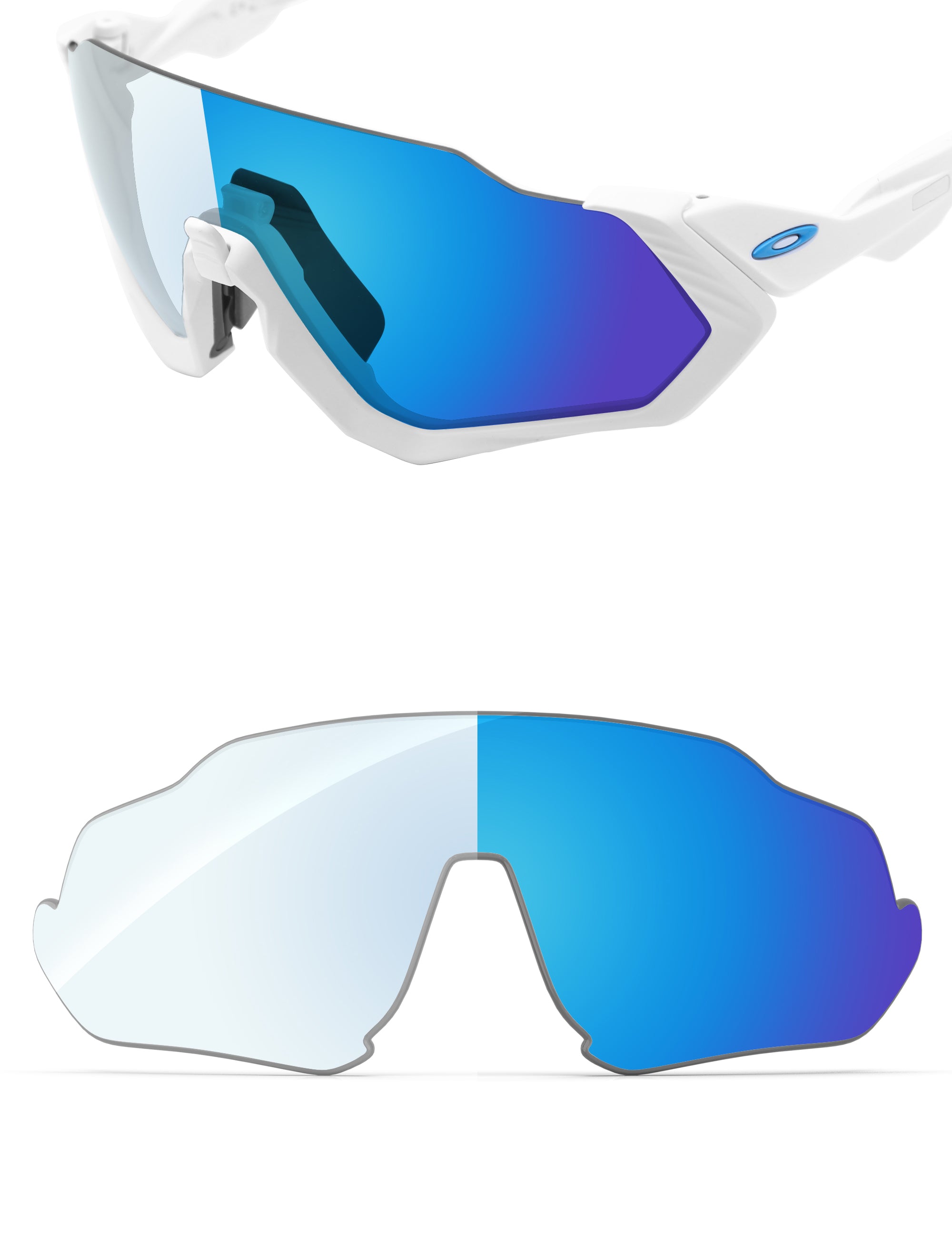 Sky Blue FlashMirror™ Photochromic-Non-Polarized