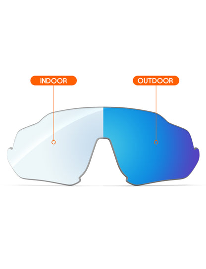Sky Blue FlashMirror™ Photochromic-Non-Polarized