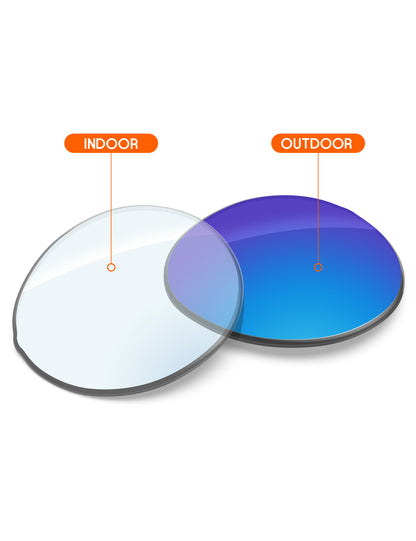 Sky Blue FlashMirror™ Photochromic-Non-Polarized