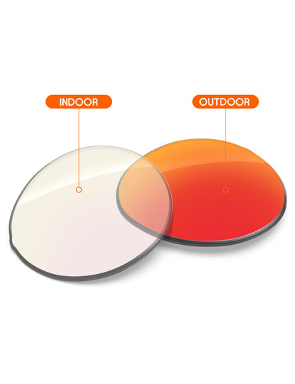 Fire Red FlashMirror™ Photochromic-Non-Polarized