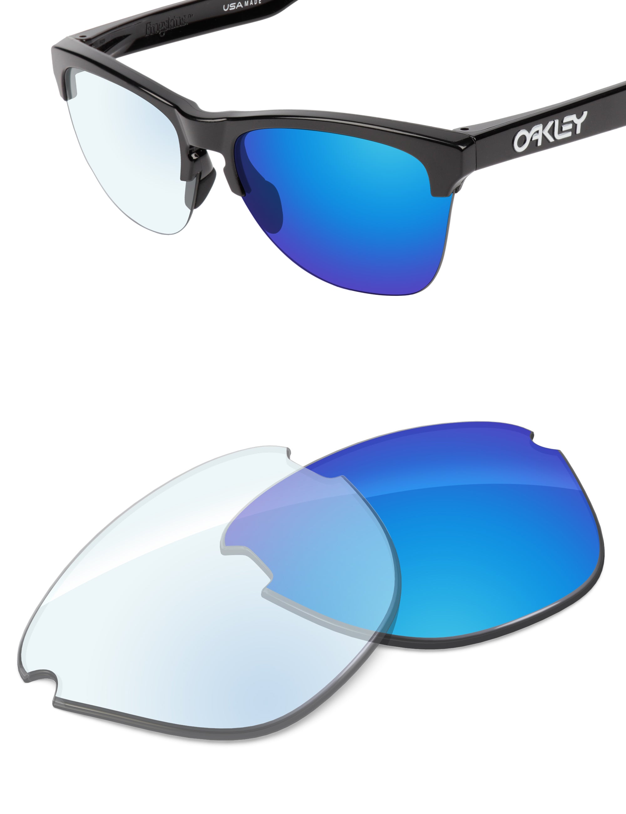 Sky Blue FlashMirror™ Photochromic-Non-Polarized