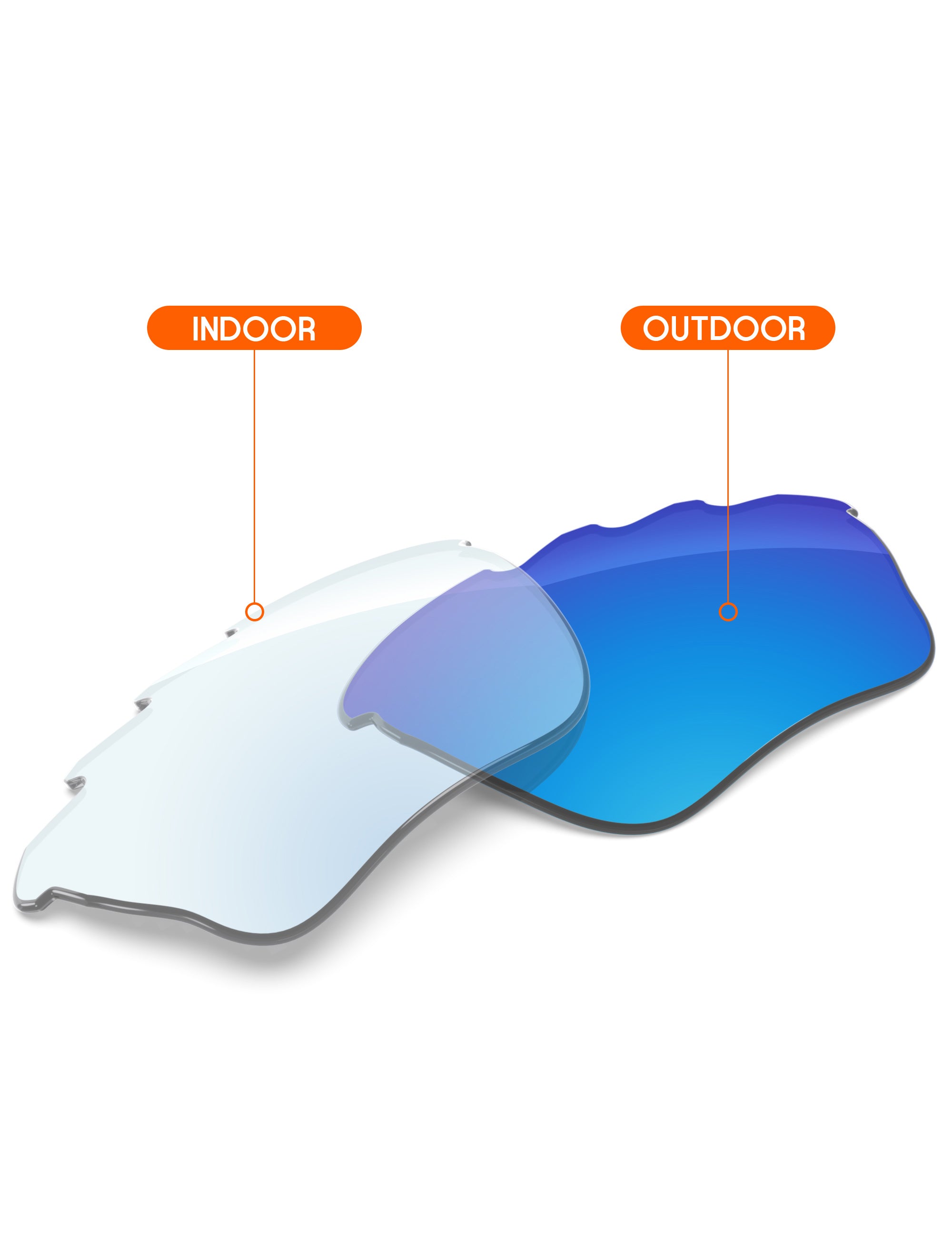 Sky Blue FlashMirror™ Photochromic-Non-Polarized