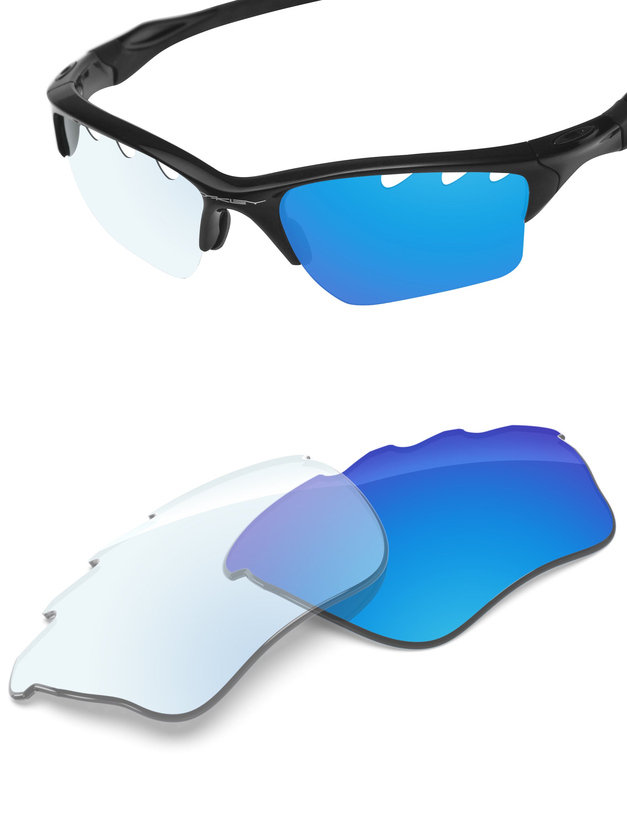 Sky Blue FlashMirror™ Photochromic-Non-Polarized