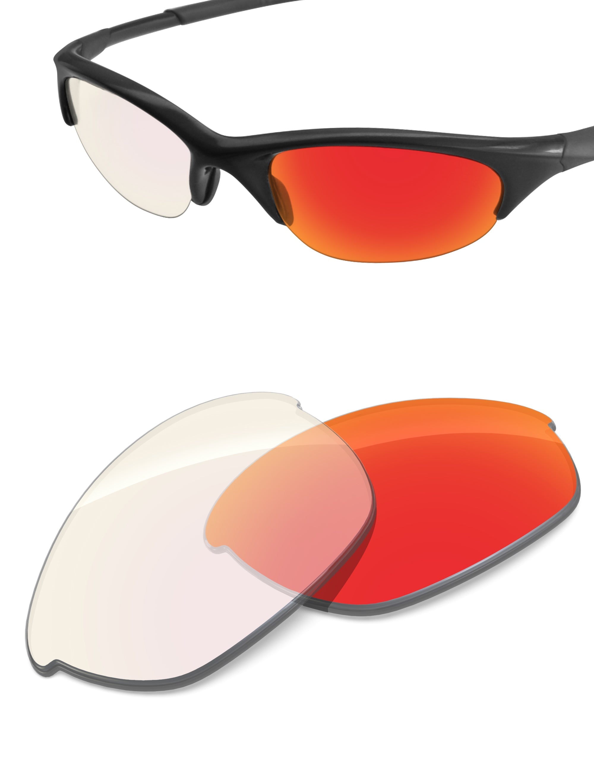 Fire Red FlashMirror™ Photochromic-Non-Polarized